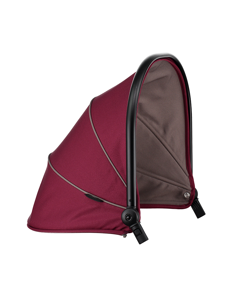 Peach 4 Main Seat/Carrycot Hood - Claret