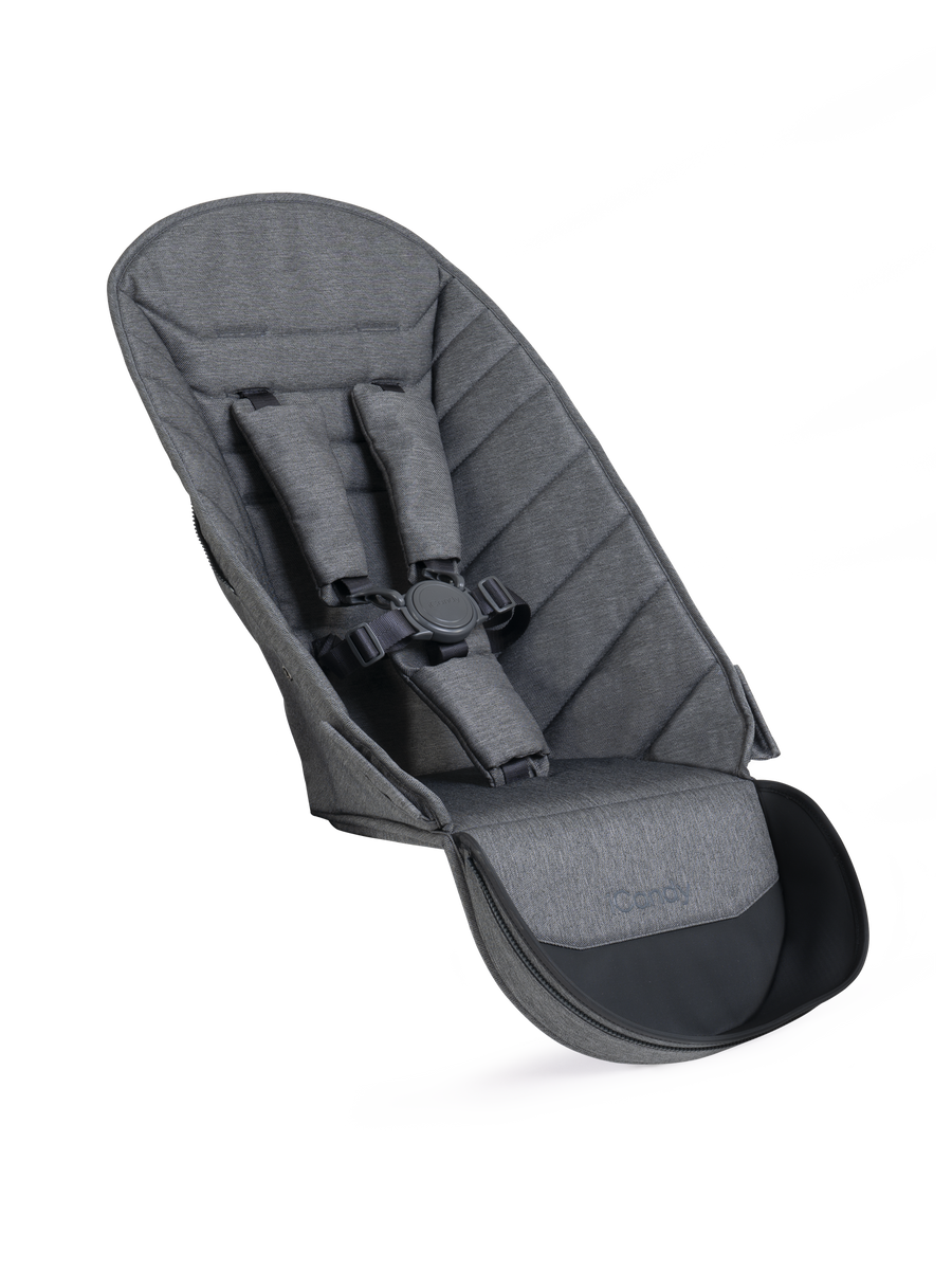 Peach 6 Dark Grey Twill Seat Unit Fabric