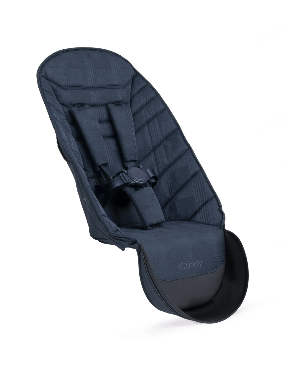 Peach 6 Navy Twill Seat Unit Fabric