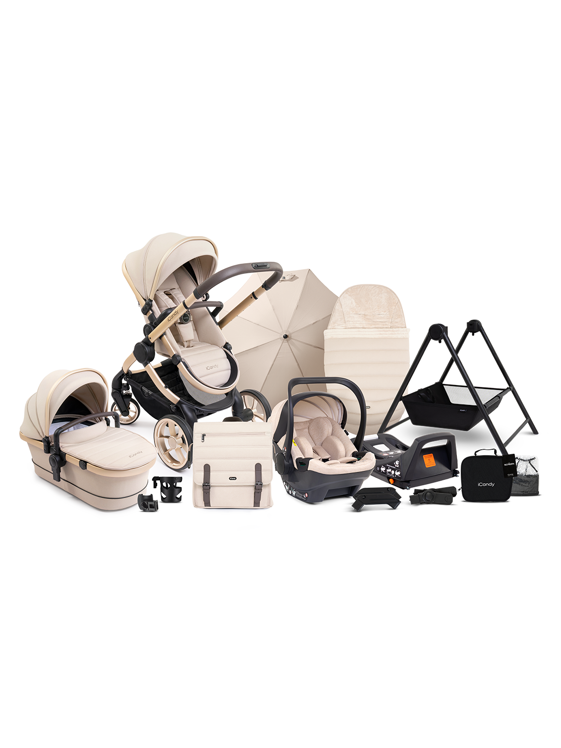 Peach 7 Biscotti Stroller and Bassinet - Complete Car Seat Bundle