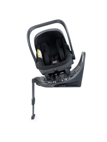 Peach 7 Black Pushchair and Carrycot - Complete 360 Car Seat Bundle