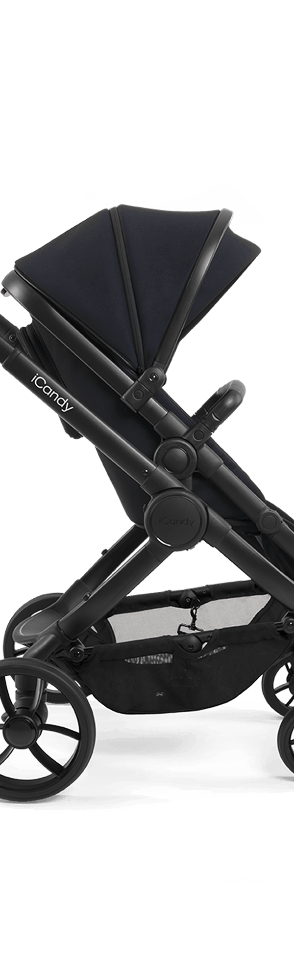 Peach 7 Black Pushchair and Carrycot - Complete 360 Car Seat Bundle