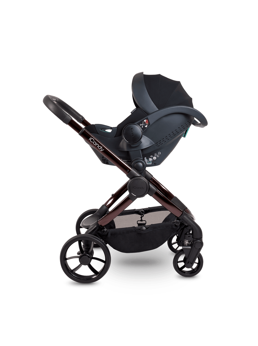 Peach 7 Coco Pushchair and Carrycot - Complete 360 Car Seat Bundle