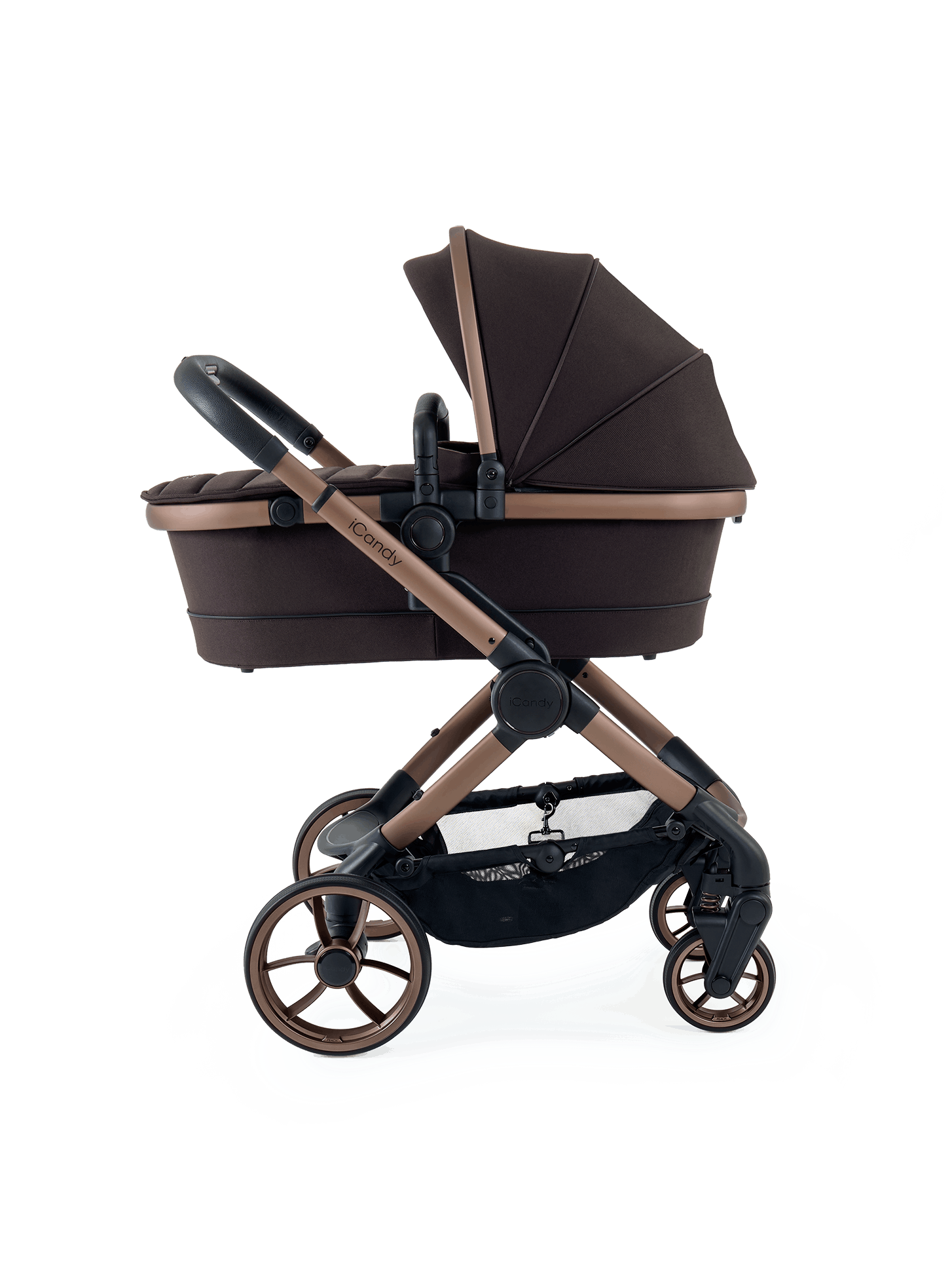 Peach 7 Pecan Pushchair and Carrycot - Complete 360 Car Seat Bundle