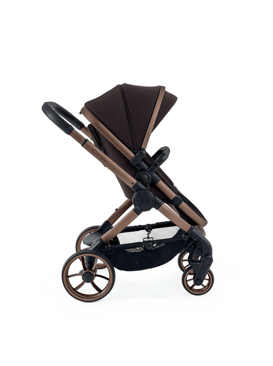 Peach 7 Pecan Pushchair and Carrycot - Complete 360 Car Seat Bundle