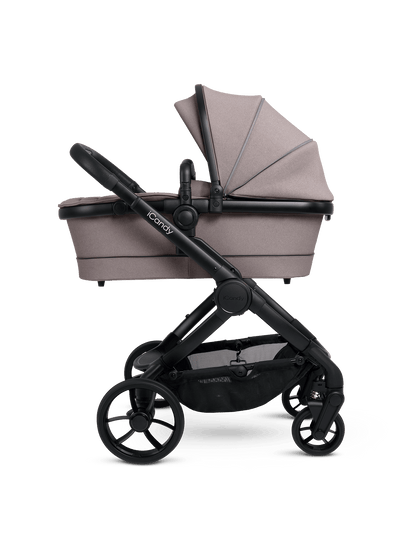 Peach 7 Porcini Pushchair and Carrycot - Complete 360 Car Seat Bundle