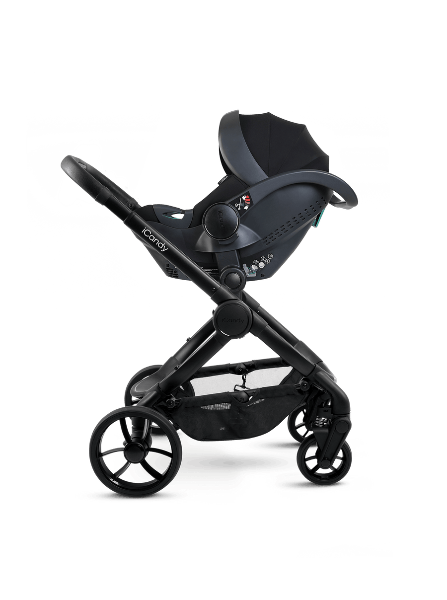 Peach 7 Porcini Pushchair and Carrycot - Complete 360 Car Seat Bundle