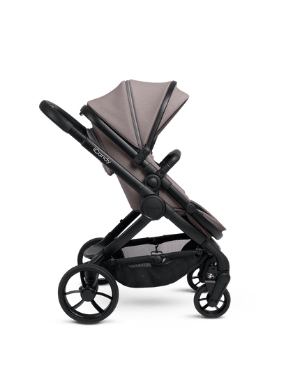Peach 7 Porcini Pushchair and Carrycot - Complete 360 Car Seat Bundle