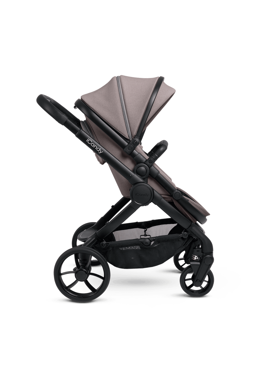 Peach 7 Porcini Pushchair and Carrycot - Complete 360 Car Seat Bundle