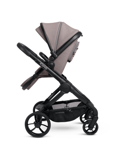 Peach 7 Porcini Pushchair and Carrycot - Complete 360 Car Seat Bundle