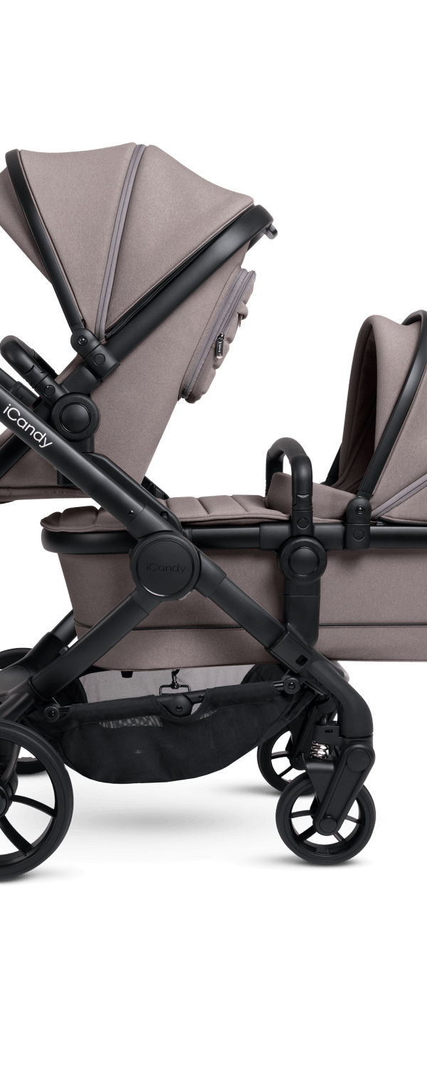Peach 7 Porcini Pushchair and Carrycot - Double