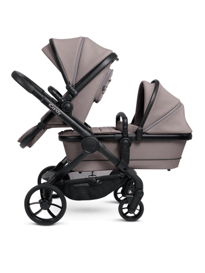 Peach 7 Porcini Pushchair and Carrycot - Double