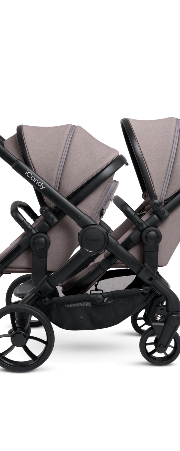 Peach 7 Porcini Pushchair and Carrycot - Double