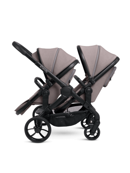 Peach 7 Porcini Pushchair and Carrycot - Double
