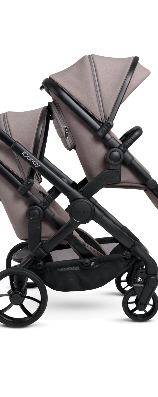 Peach 7 Porcini Pushchair and Carrycot - Double