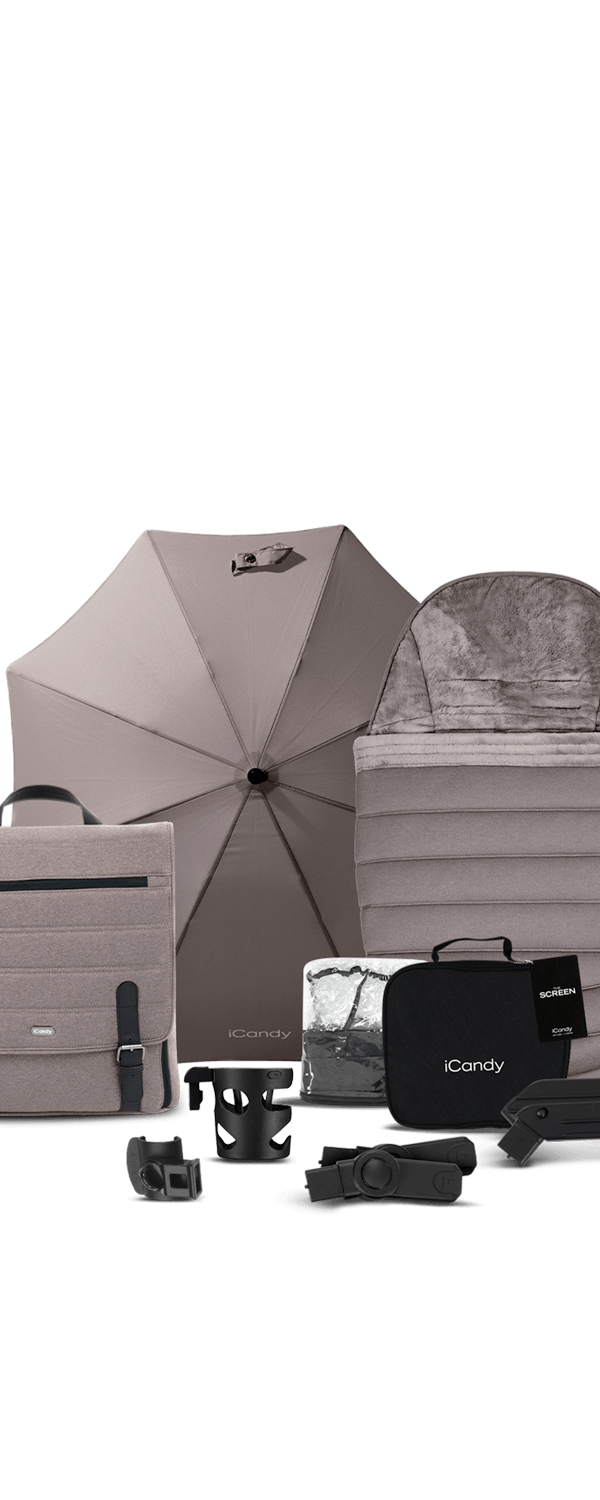 Peach 7 Porcini Pushchair and Carrycot - Complete Bundle