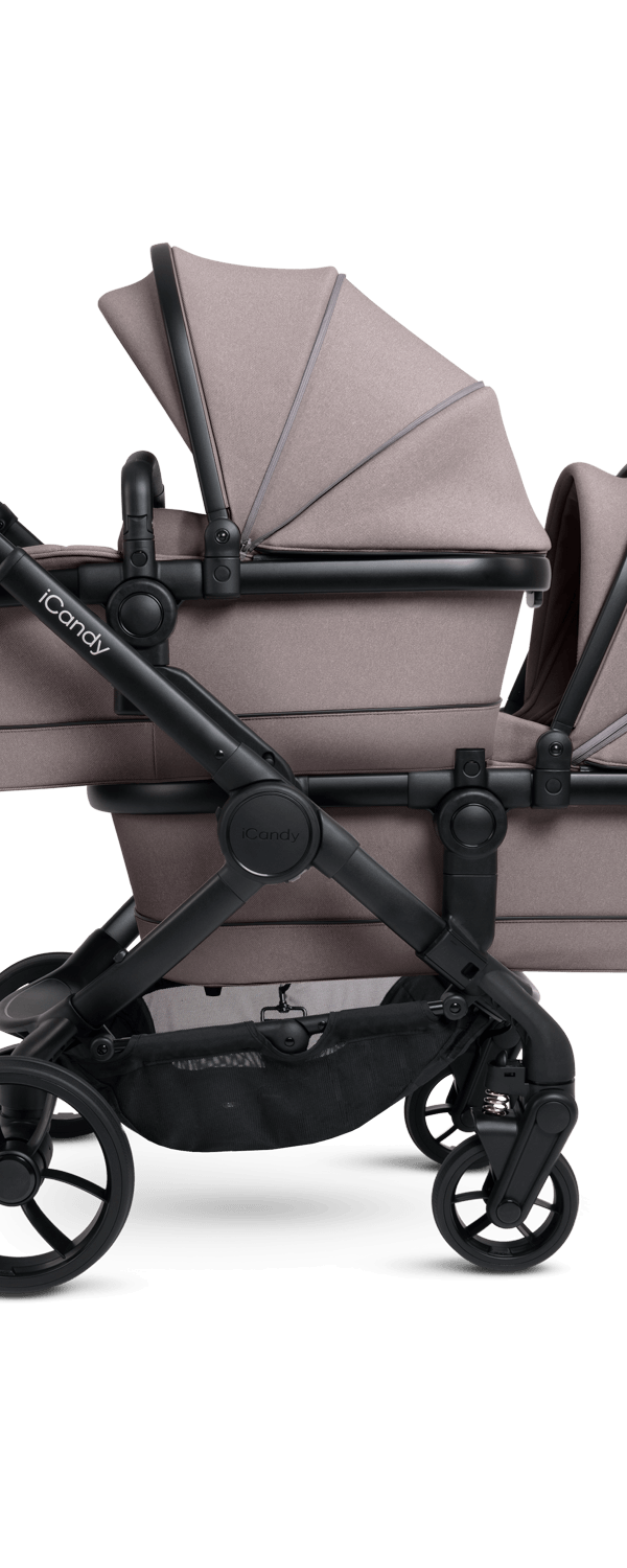 Peach 7 Porcini Pushchair and Carrycot - Twin