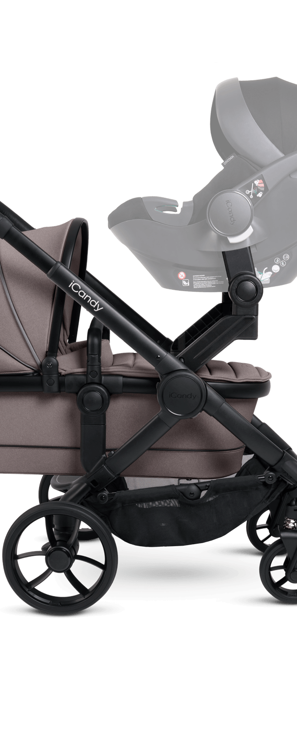 Peach 7 Porcini Pushchair and Carrycot - Twin