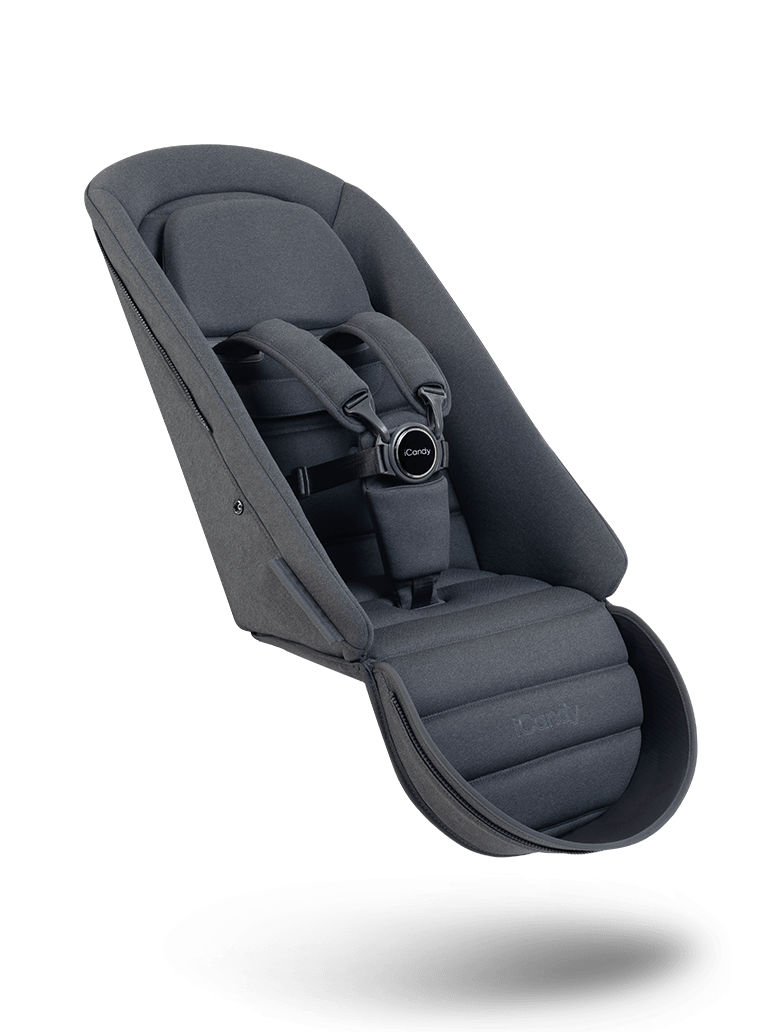 Peach 7 Seat Unit Fabric - Dark Grey
