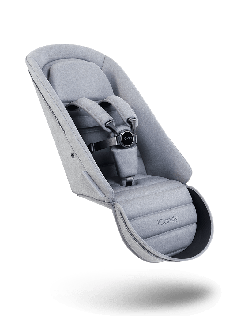 Peach 7 Seat Unit Fabric - Light Grey