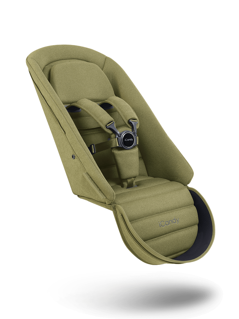 Peach 7 Seat Unit Fabric - Olive Green