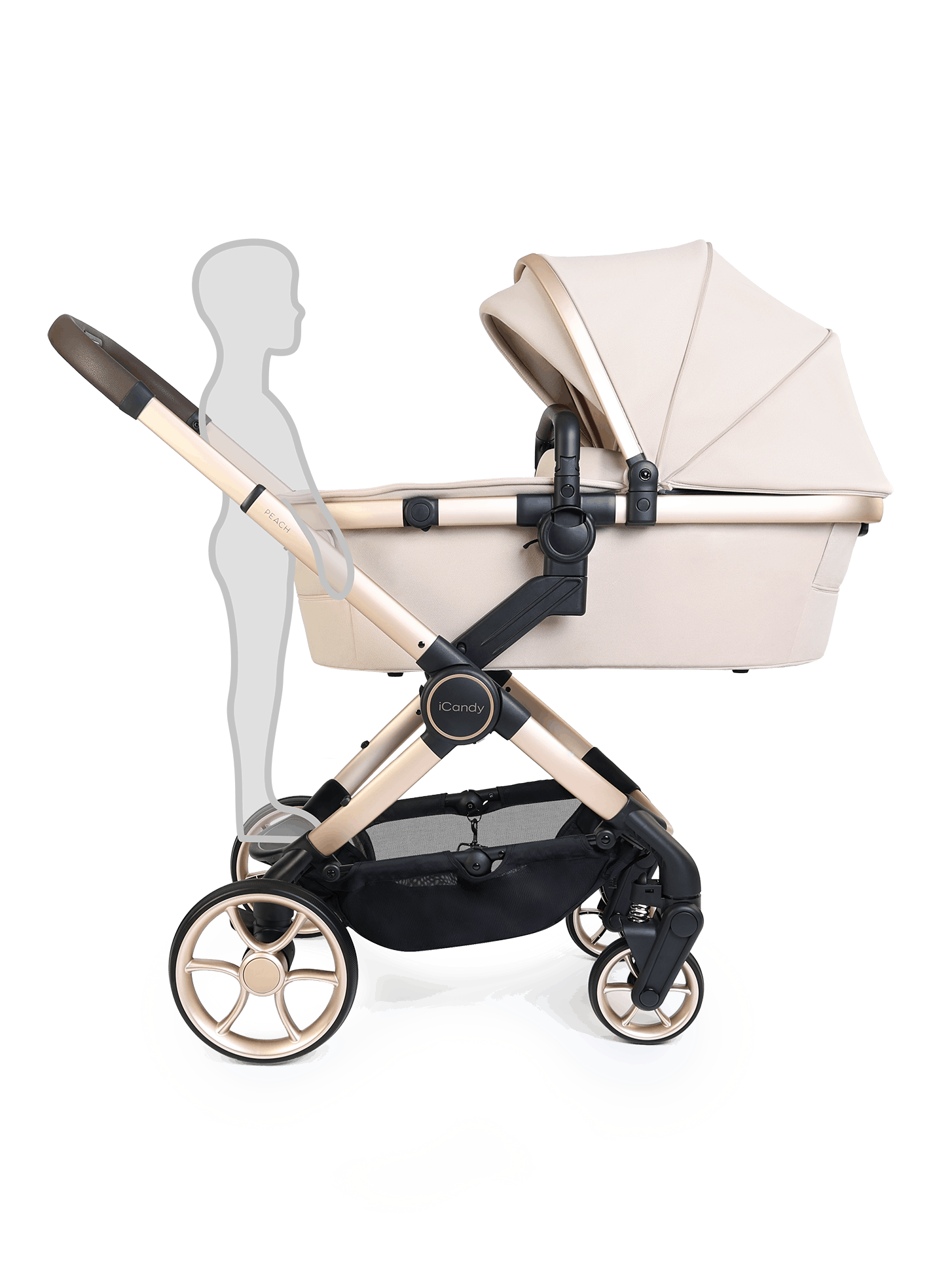 Peach 8 Biscotti Pushchair and Carrycot - Pushchair Bundle