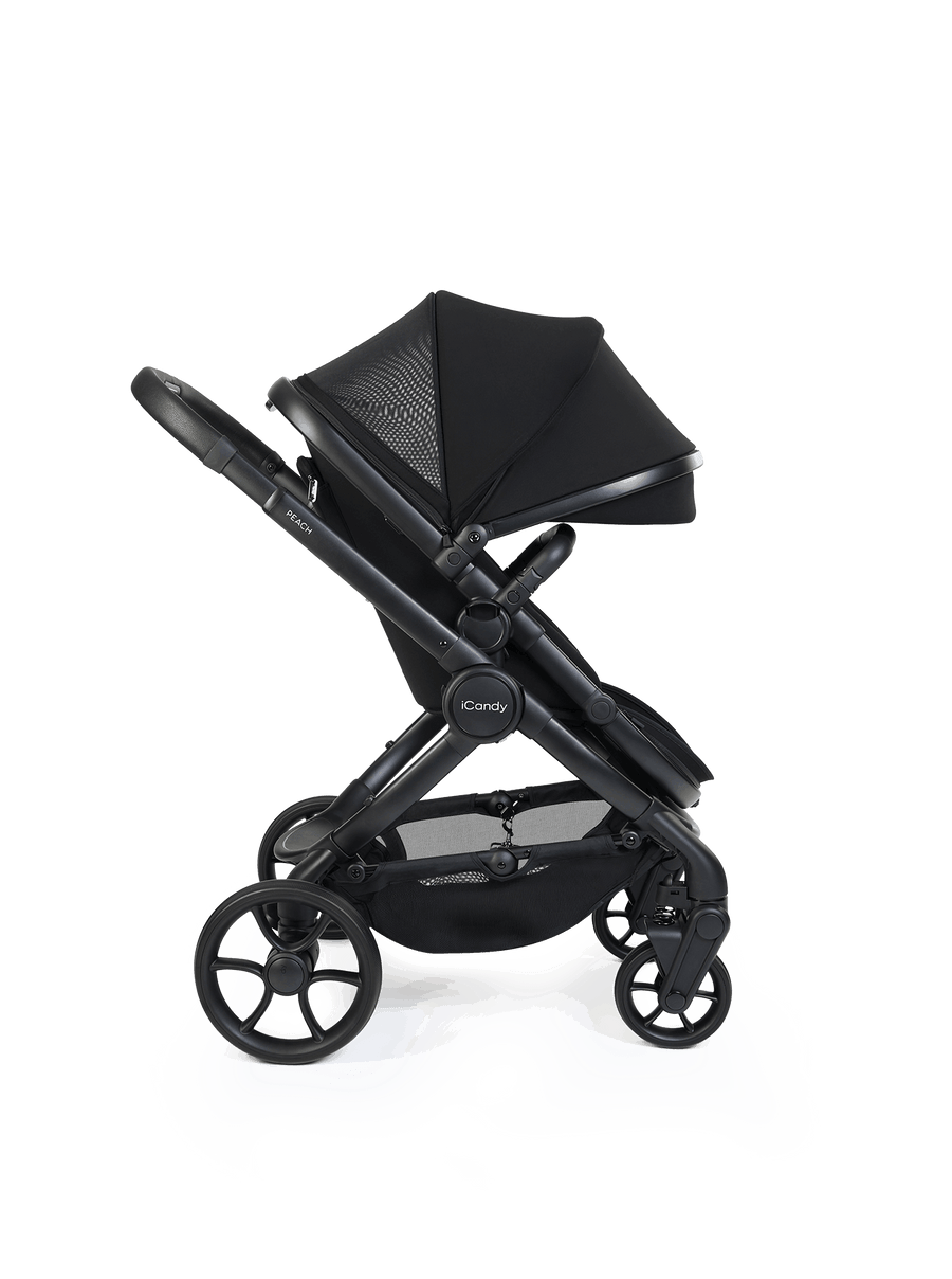 Peach 8 Black Pushchair and Carrycot - Pushchair Bundle
