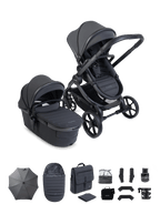 Peach 8 Grey Pushchair and Carrycot - Pushchair Bundle