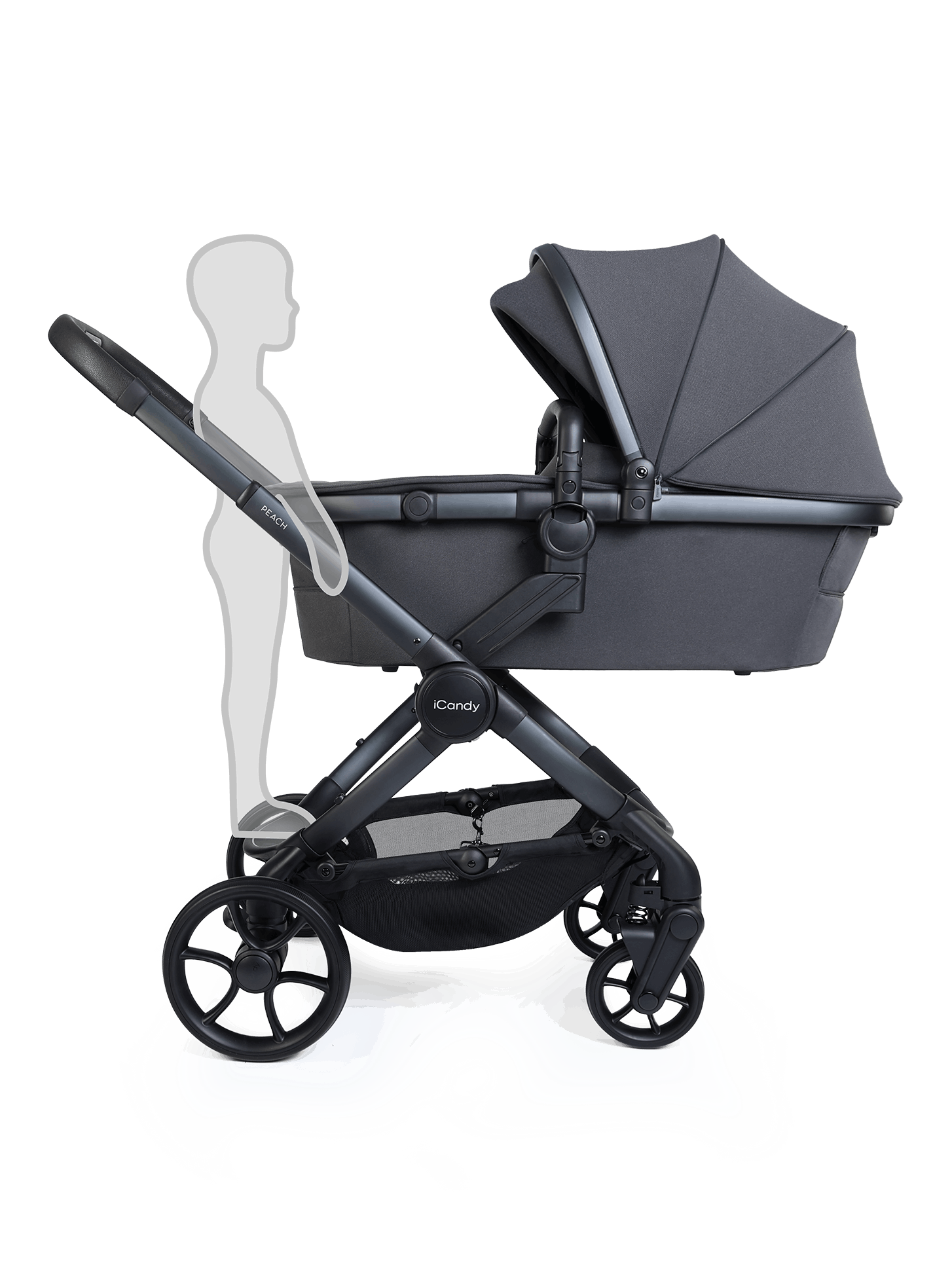 Peach 8 Grey Pushchair and Carrycot - Pushchair Bundle