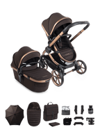 Peach 8 Pecan Pushchair and Carrycot - Pushchair Bundle