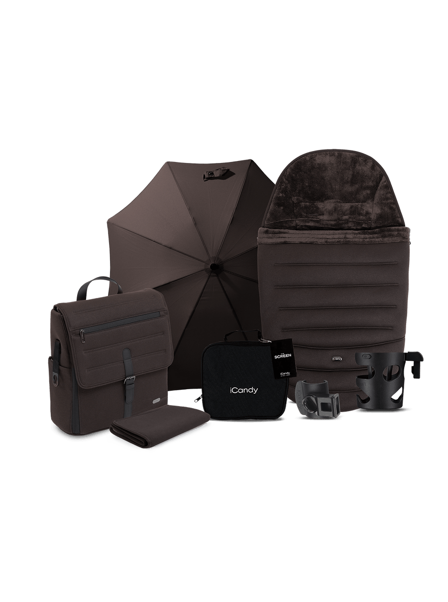 Peach 8 Pecan Pushchair and Carrycot - Pushchair Bundle