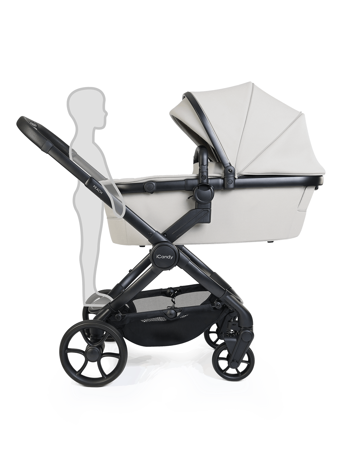 Peach 8 Taupe Pushchair and Carrycot - Pushchair Bundle