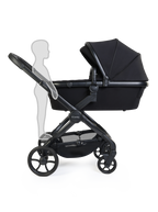 Peach 8 Black Pushchair and Carrycot - 360 Car Seat Pushchair Bundle