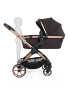 Peach 8 Pecan Pushchair and Carrycot - 360 Car Seat Pushchair Bundle