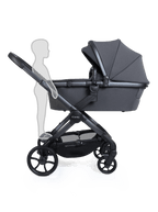 Peach 8 Grey Pushchair and Carrycot - 360 Car Seat Pushchair Bundle