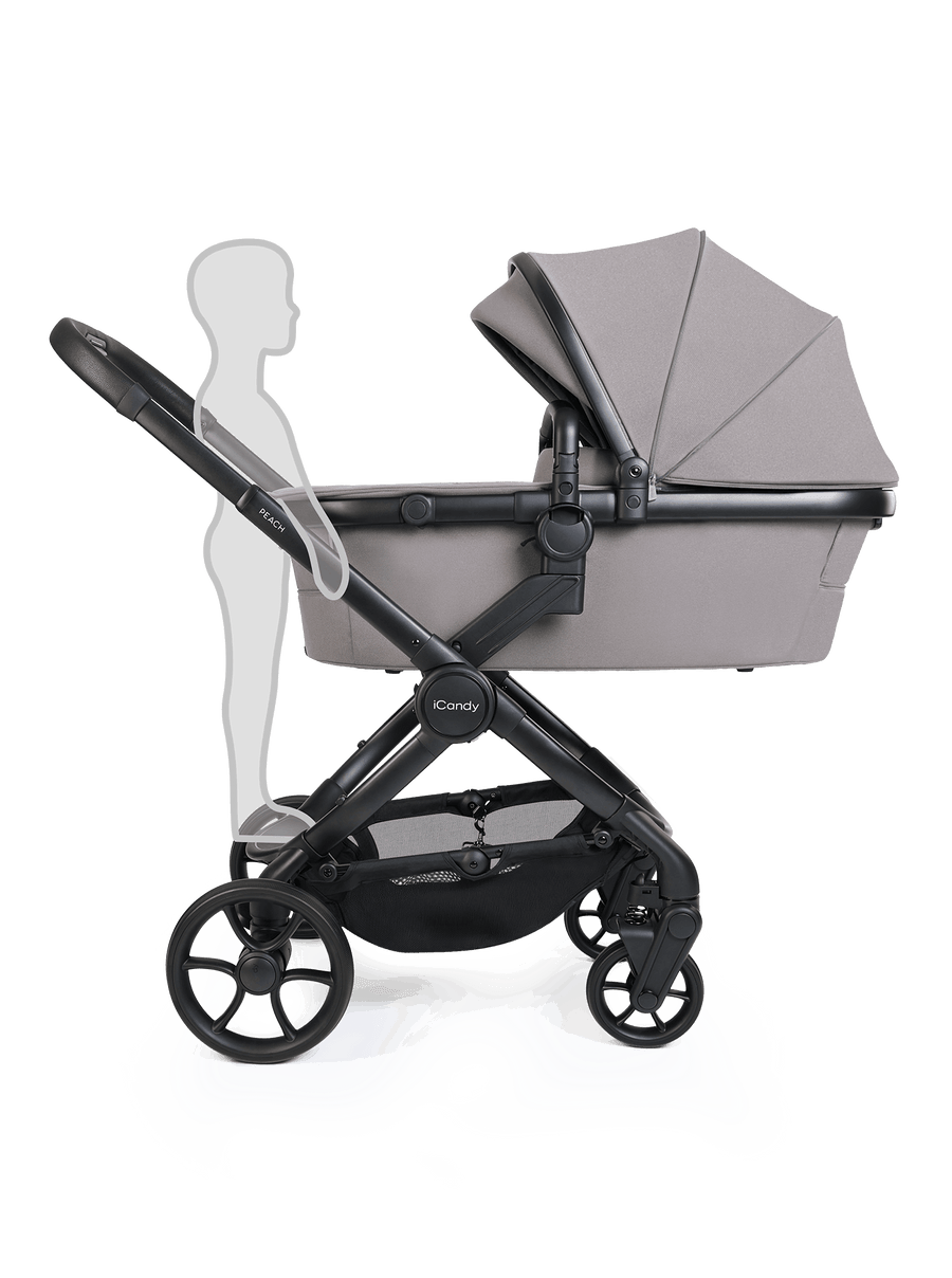 Peach 8 Porcini Pushchair and Carrycot - 360 Car Seat Pushchair Bundle