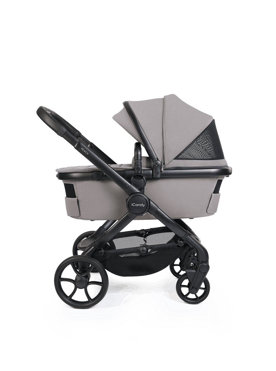 Peach 8 Porcini Pushchair and Carrycot - 360 Car Seat Pushchair Bundle