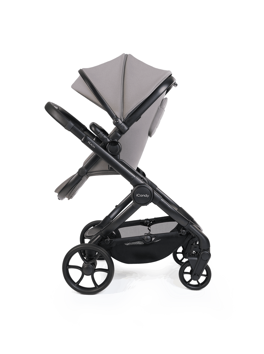 Peach 8 Porcini Pushchair and Carrycot - 360 Car Seat Pushchair Bundle