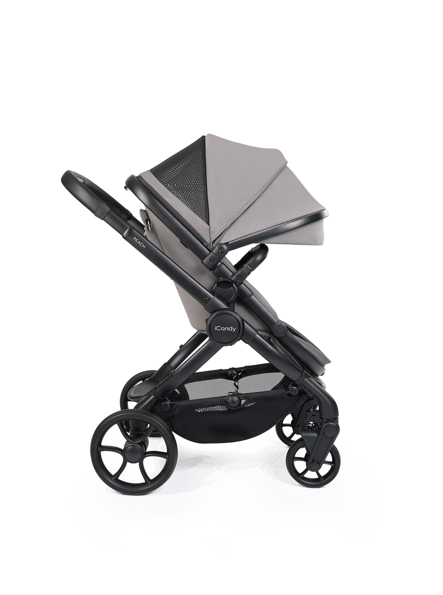 Peach 8 Porcini Pushchair and Carrycot - 360 Car Seat Pushchair Bundle