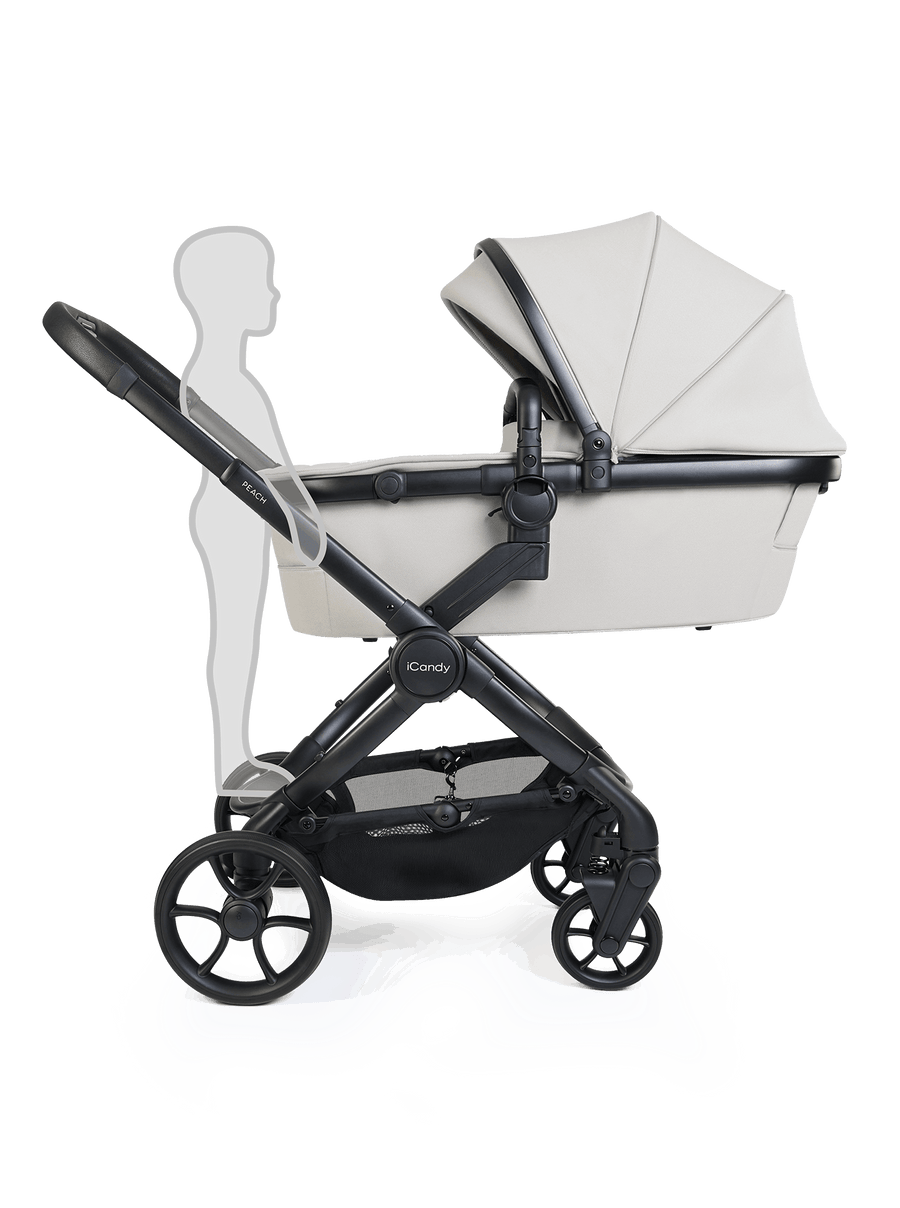 Peach 8 Taupe Pushchair and Carrycot - 360 Car Seat Pushchair Bundle