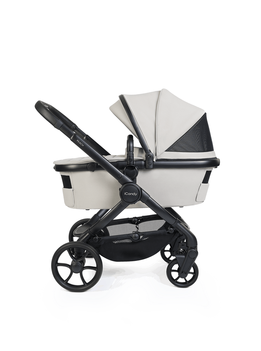 Peach 8 Taupe Pushchair and Carrycot - 360 Car Seat Pushchair Bundle