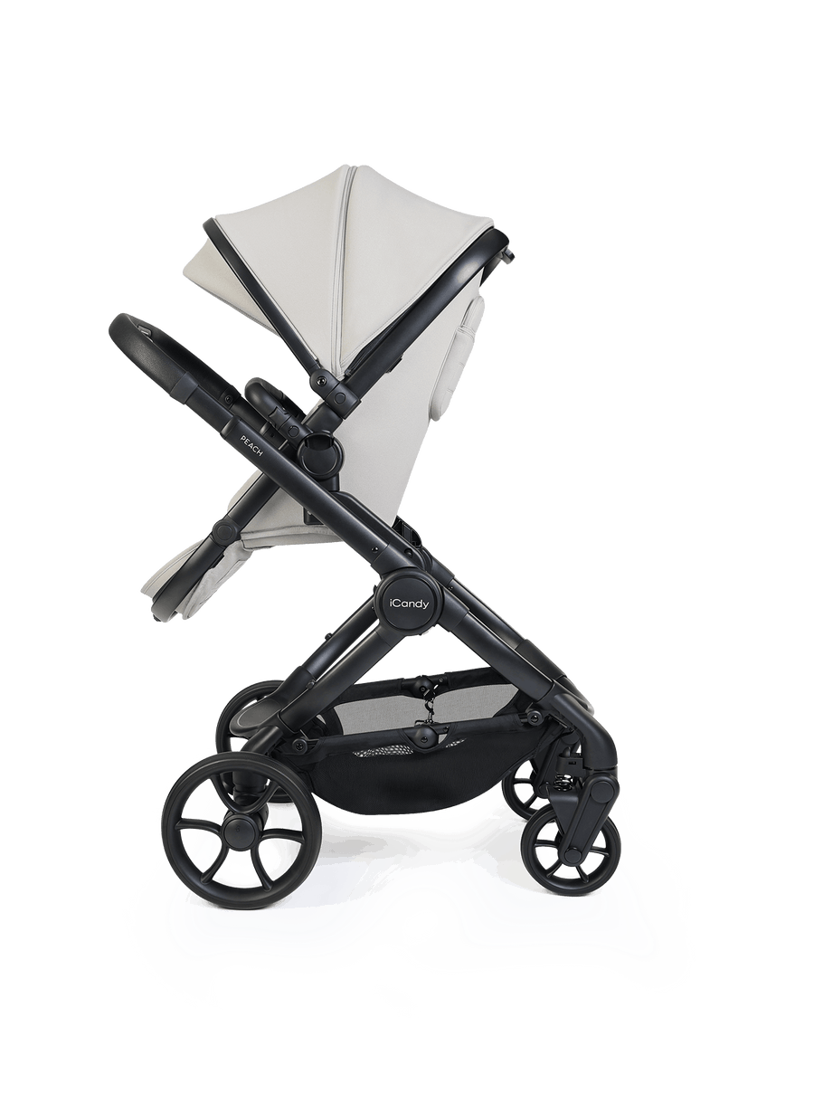 Peach 8 Taupe Pushchair and Carrycot - 360 Car Seat Pushchair Bundle