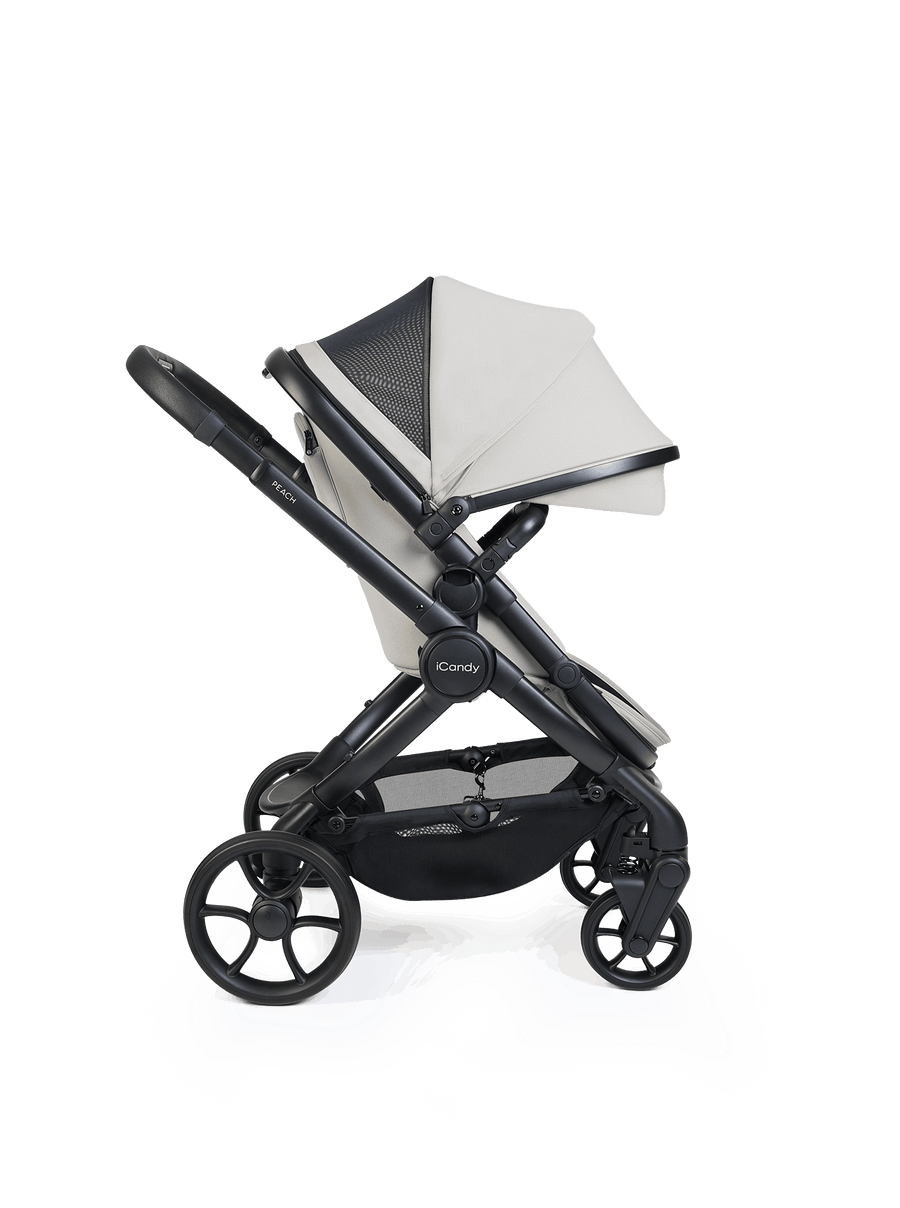 Peach 8 Taupe Pushchair and Carrycot - 360 Car Seat Pushchair Bundle