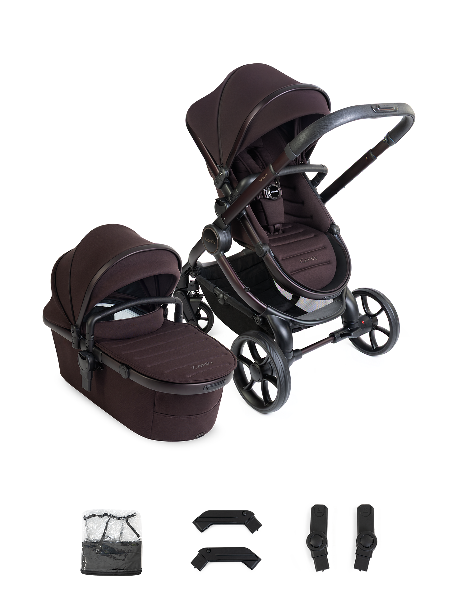 Peach 8 Coffee Bean Pushchair and Carrycot