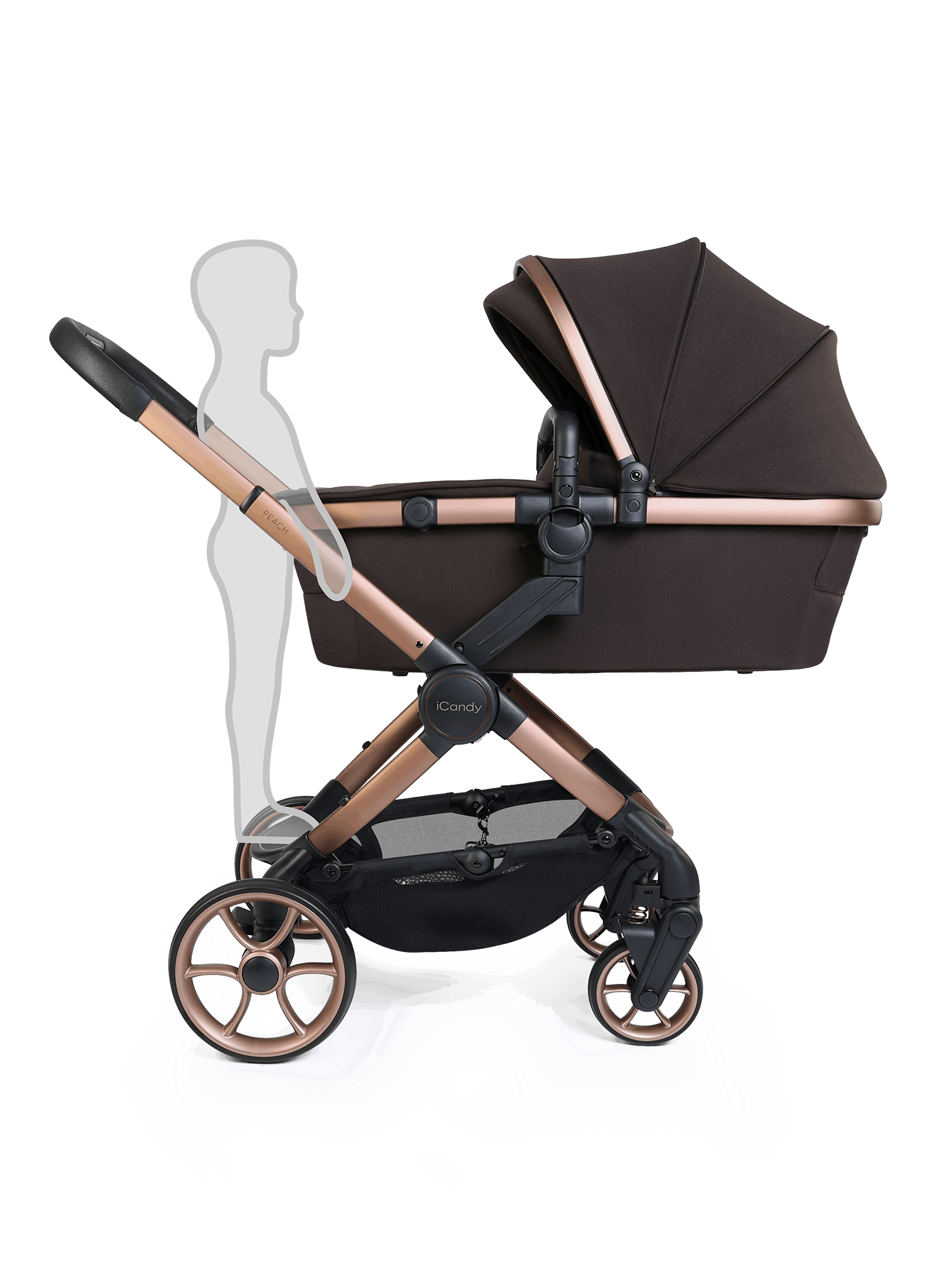 Peach 8 Pecan Pushchair and Carrycot