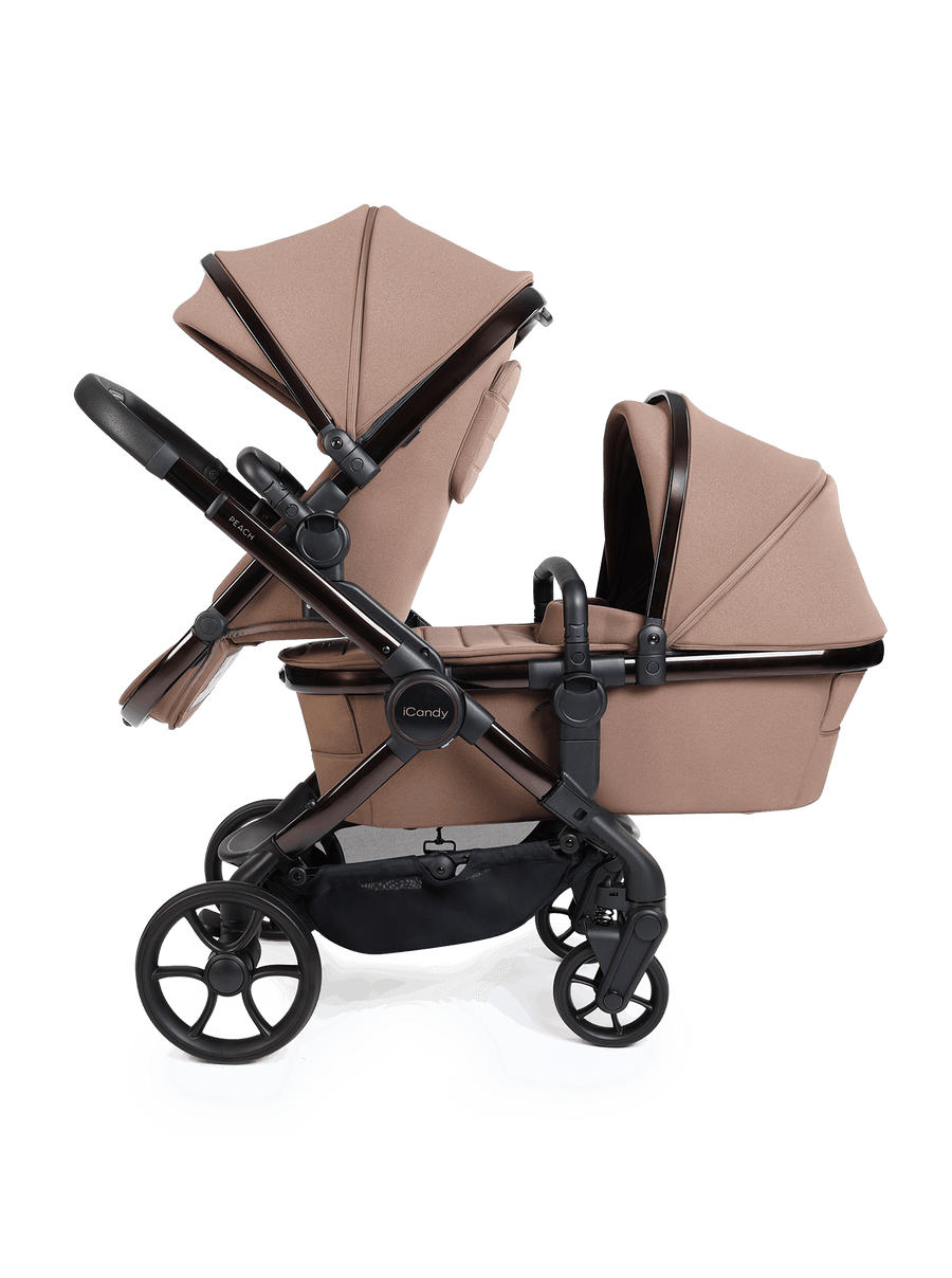 Peach 8 Coco Pushchair and Carrycot - Double Pushchair Bundle