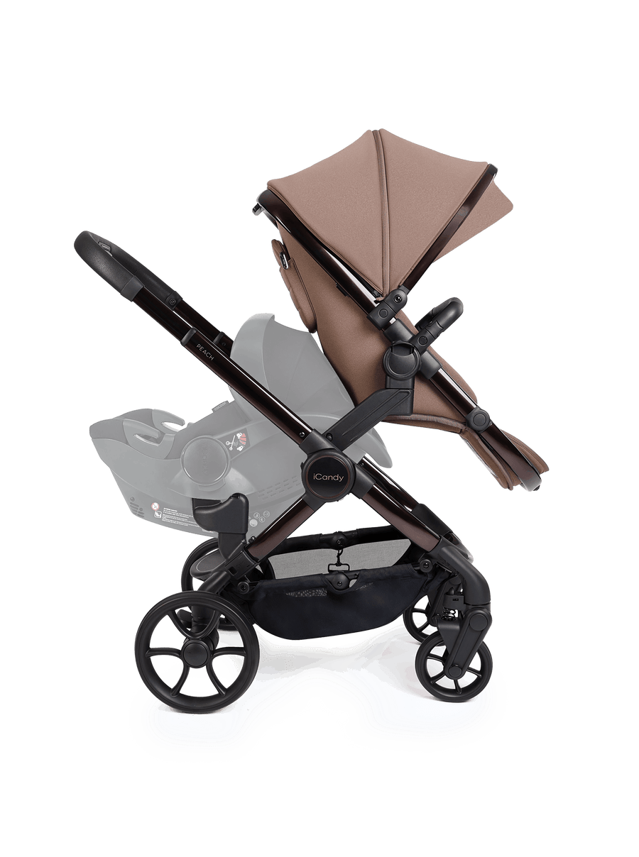 Peach 8 Coco Pushchair and Carrycot - Double Pushchair Bundle