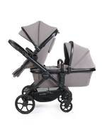 Peach 8 Porcini Pushchair and Carrycot - Double Pushchair Bundle