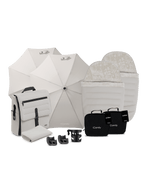 Peach 8 Taupe Pushchair and Carrycot - Double Pushchair Bundle