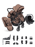 Peach 8 Coco Pushchair and Carrycot - Double 360 Car Seat Combo